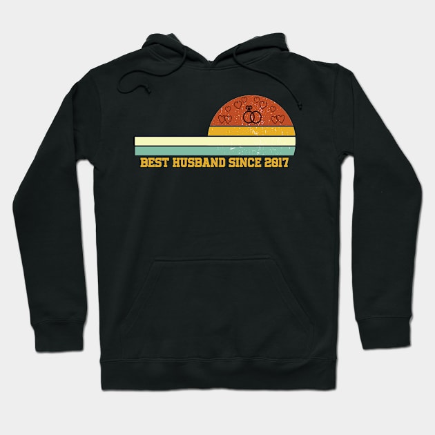 best husband since 2017 ,4th wedding anniversary gift for husband Hoodie by Aymoon05